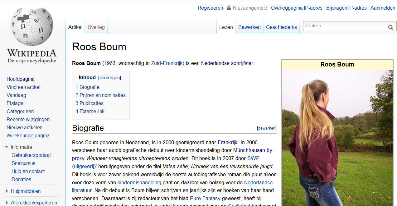 Roos in Wikipedia